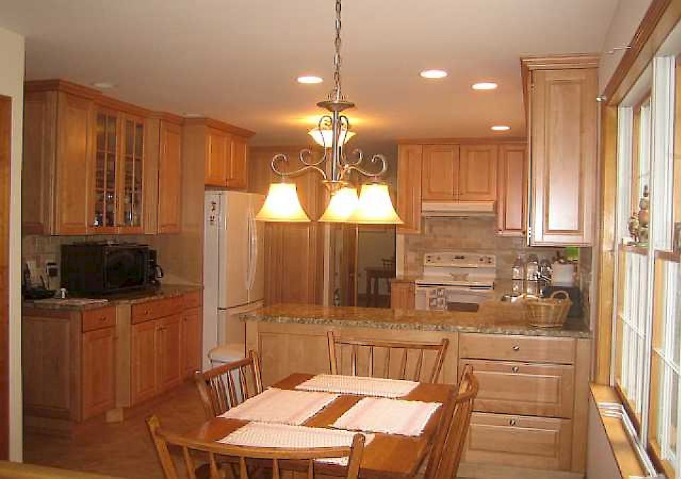 A Brookhaven I and II maple sierra kitchen.