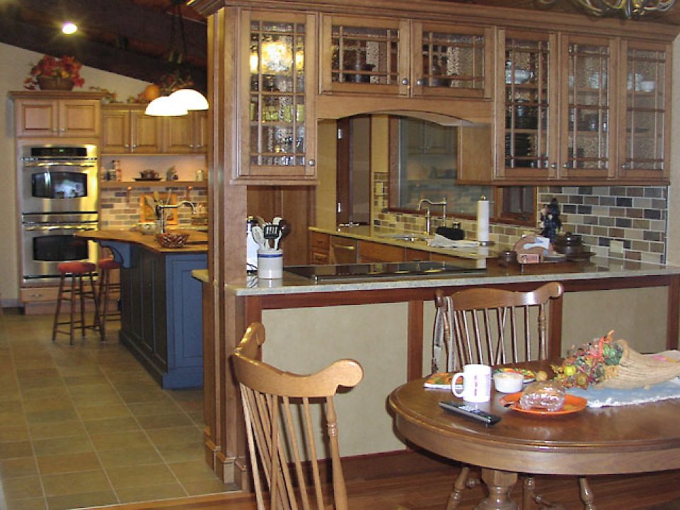 A Brookhaven Cherry and maple kitchen.