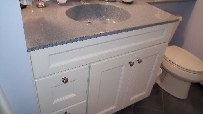 Medallion vanity with Divinity Classic Paint finish.