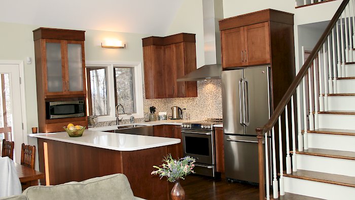 A Medallion Silverline kitchen with the Lancaster door style.