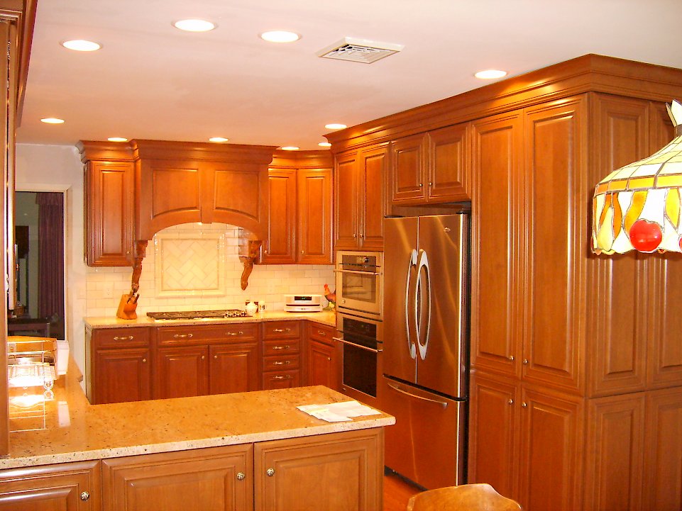 An autumn cherry kitchen with Wood-Mode Cabinetry.